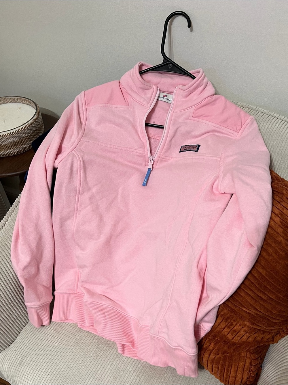 Patagonia Light Pink Quarter-Zip Fleece Pullover
